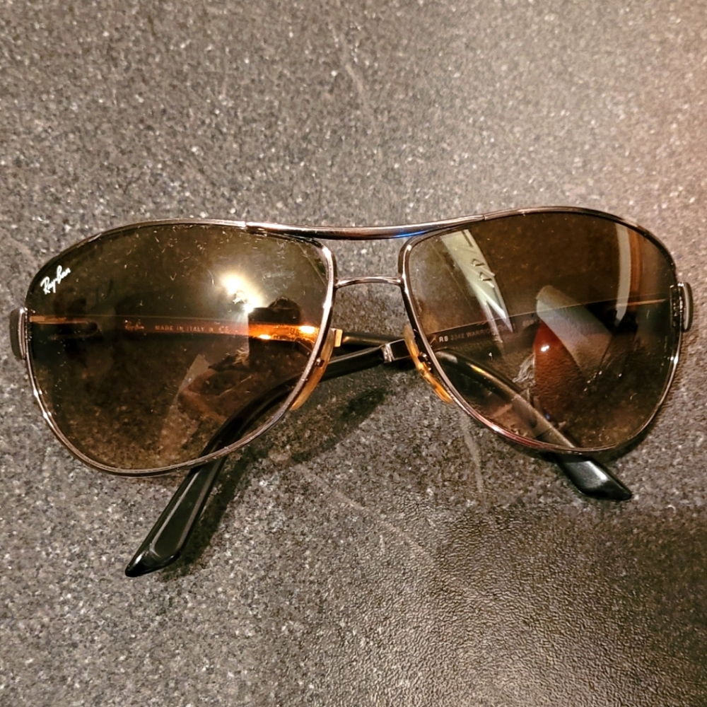Ray-Ban Aviator Sunglasses Warrior gun metal